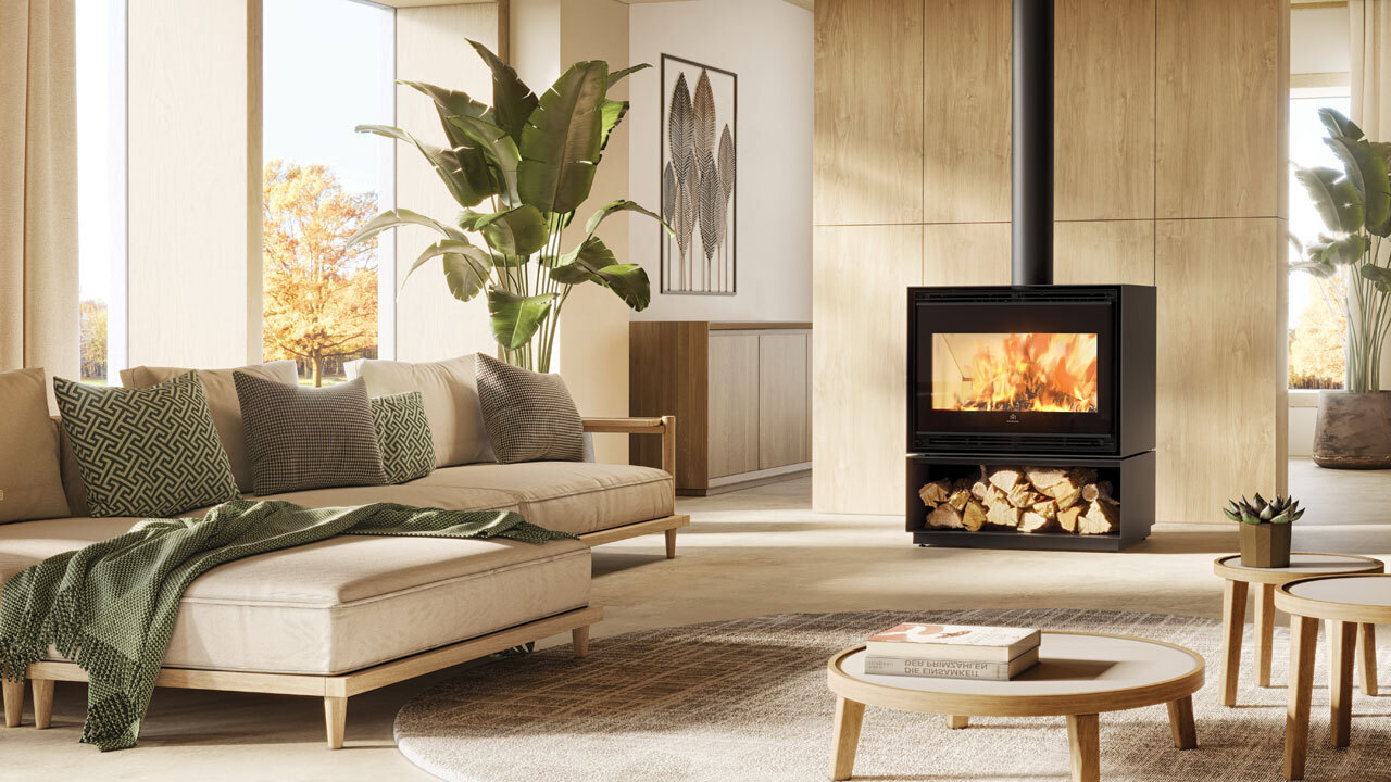 Edilkamin Bench 65 fekete égőtérrel 90 cm