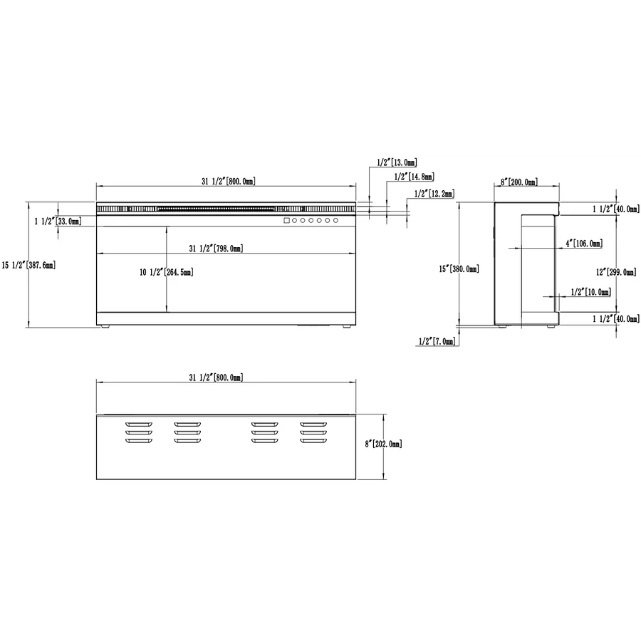 UNIT 80 PRO beépíthető és falra szerelhető elektromos kandalló UNIT 80 PRO beépíthető és falra szerelhető elektromos kandalló