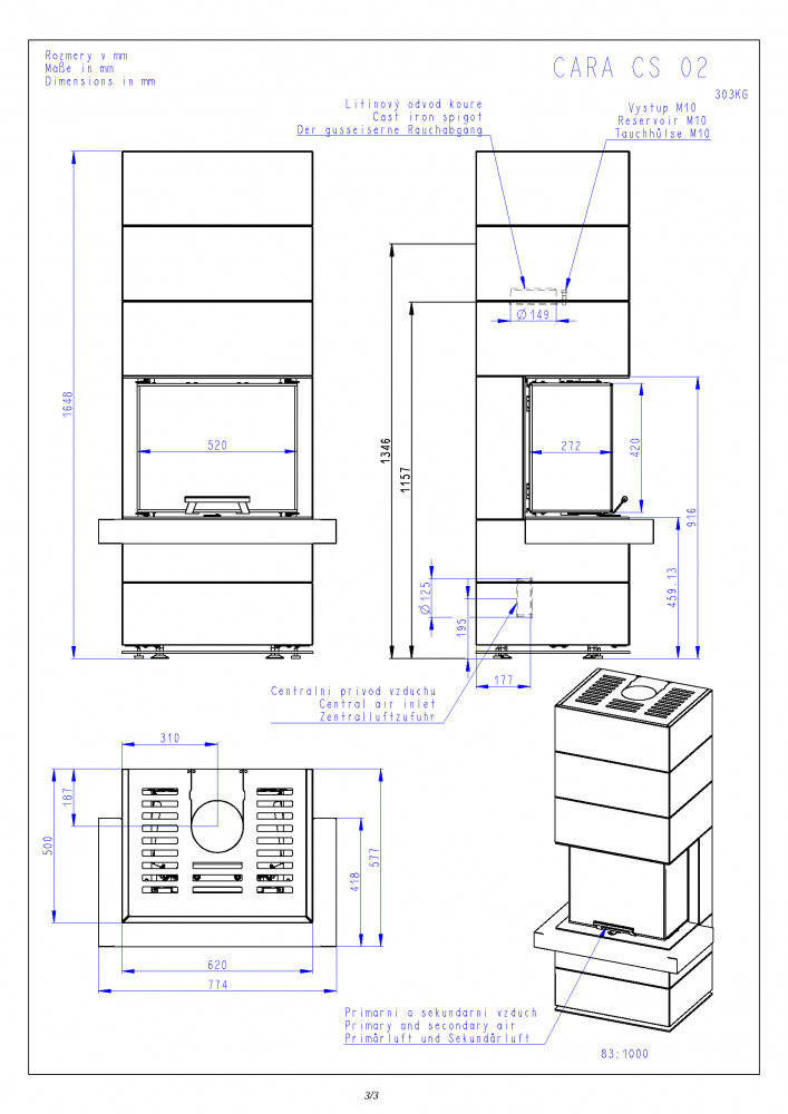 Romotop CARA CS Design kandalló