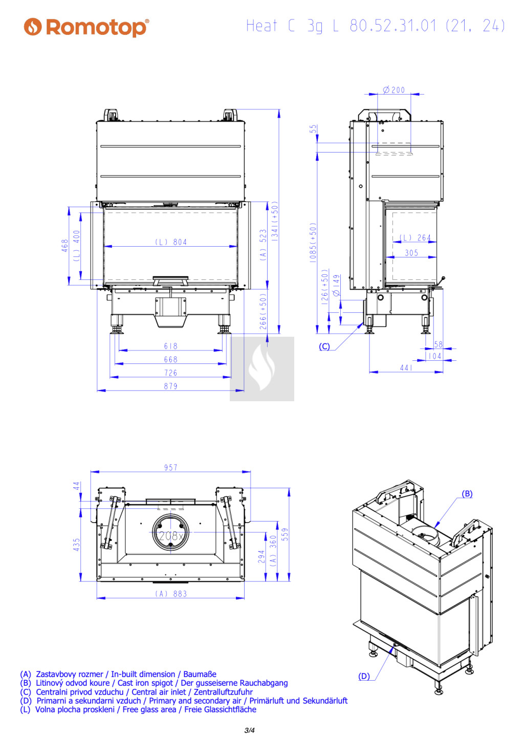 Romotop HEAT C 3G L 80.52.31.24
